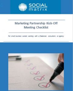 Cover page for a marketing partnership kick-off meeting checklist